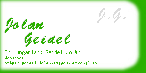 jolan geidel business card